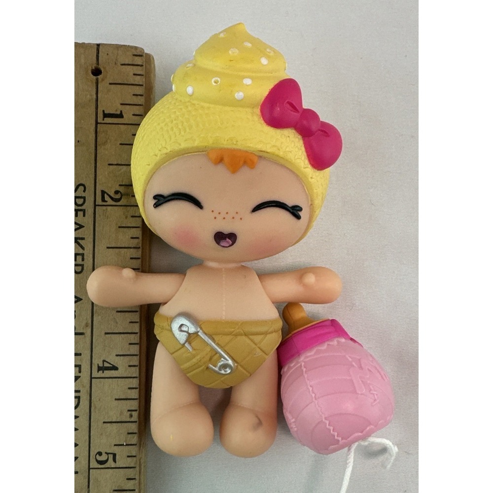 Lalaloopsy Babies Newborns 4.5" Doll I'm Giggly Yellow Ice Cream W Bottle 2014 - Picture 5 of 5